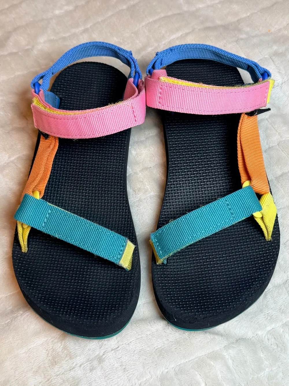 Teva Original Universal Kids 4 90s Multi Sport Sandals Colorblock - Picture 2 of 15